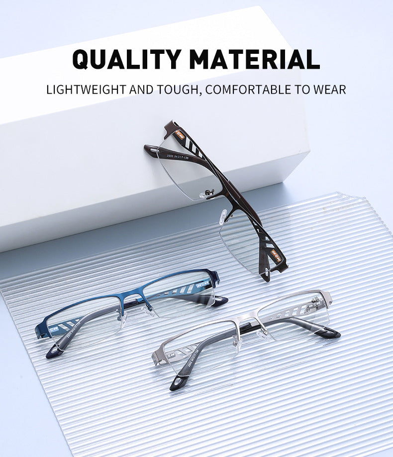 RAHMENLOSE, INTELLIGENTE, FARBWECHSELNDE MULTIFOKALE LESEBRILLE AUS REINEM TITAN