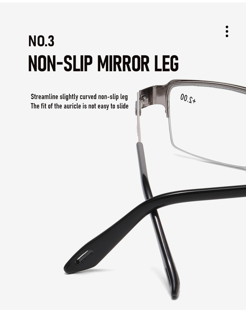 RAHMENLOSE, INTELLIGENTE, FARBWECHSELNDE MULTIFOKALE LESEBRILLE AUS REINEM TITAN