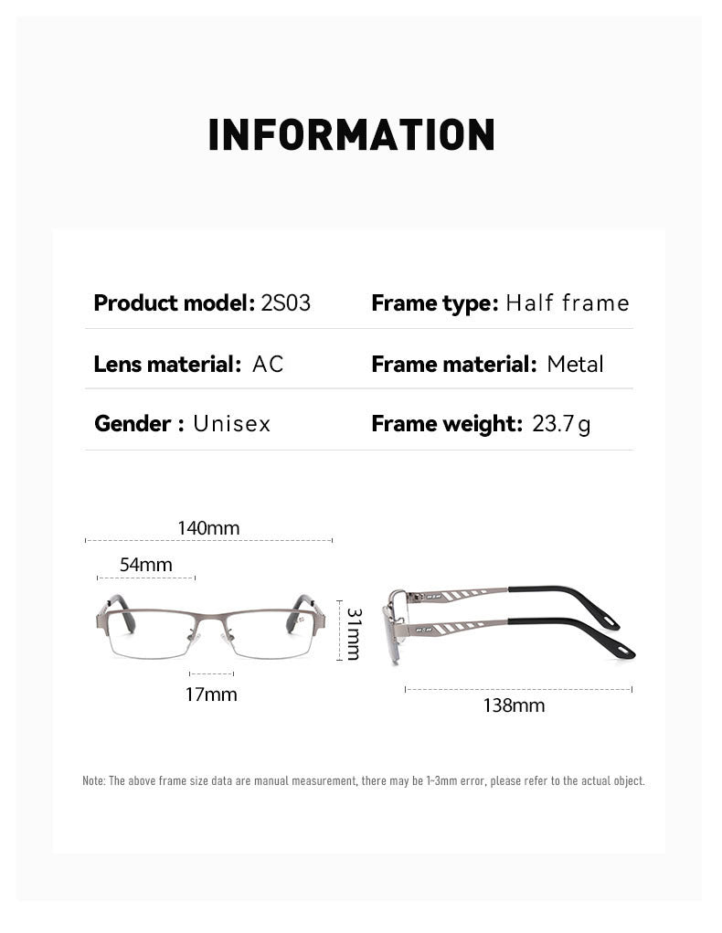 RAHMENLOSE, INTELLIGENTE, FARBWECHSELNDE MULTIFOKALE LESEBRILLE AUS REINEM TITAN