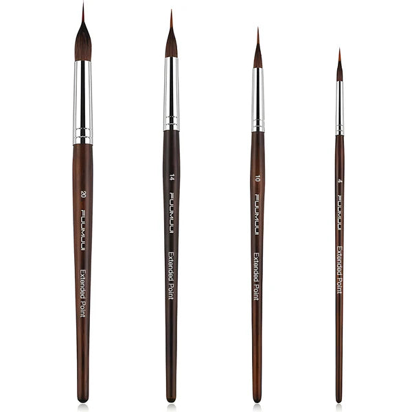 Fuumuui Professional Sable Pinsel mit verlängerten Spitzen