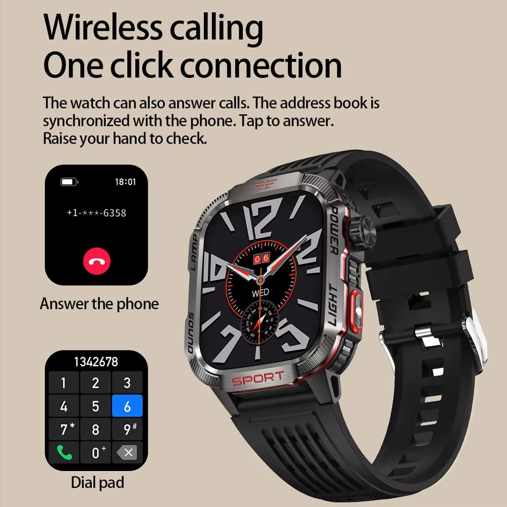 đ„ Letzter Tag 50 % RABATT âMilitĂ€rische Outdoor-Sport-Smartwatch fĂŒr Herren fĂŒr Android und iOS