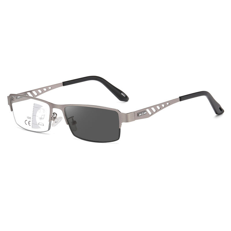 RAHMENLOSE, INTELLIGENTE, FARBWECHSELNDE MULTIFOKALE LESEBRILLE AUS REINEM TITAN