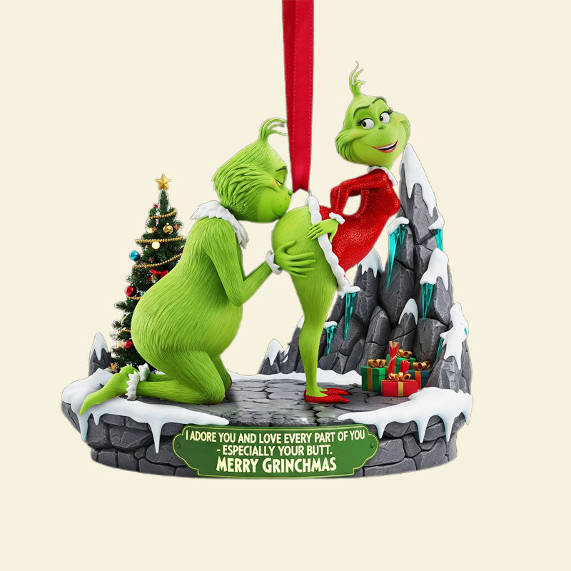 🎄 Unartiges grünes Paar-Ornament – Weihnachtsgeschenk 💚