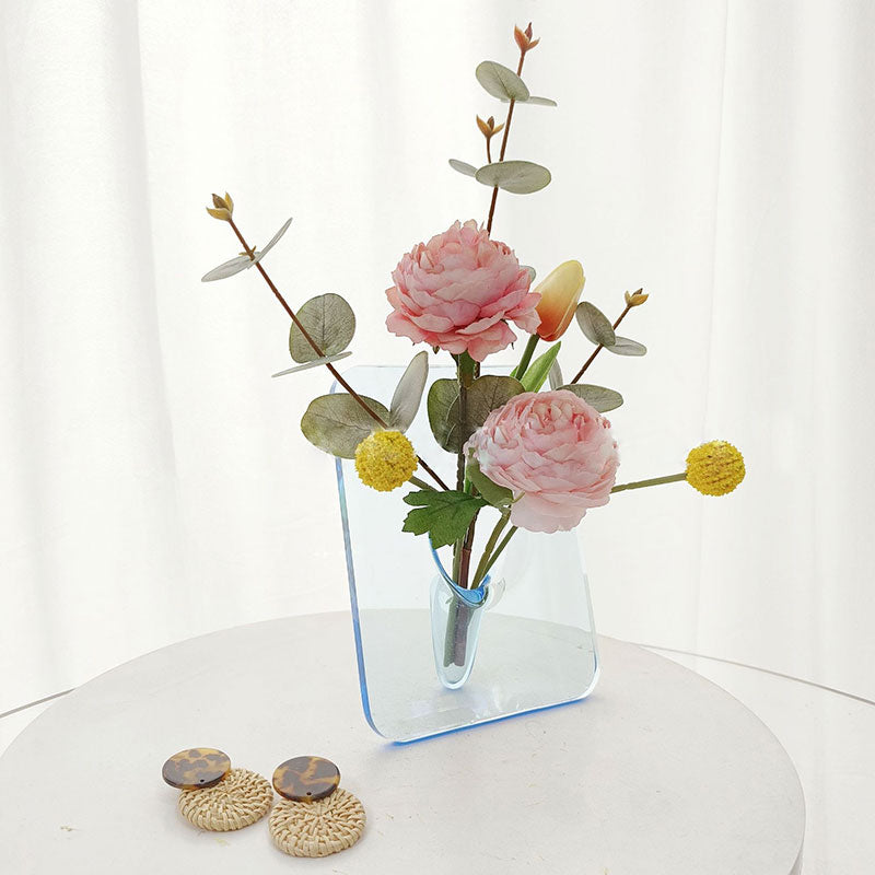 Acryl-Fotorahmen, Vase, Blumenarrangement