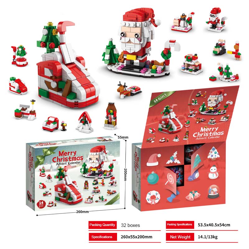 Weihnachts-Adventskalender-Bausteinset