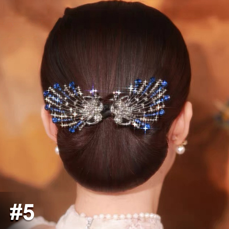 Leichte luxuriöse Duttfrisur Haarschmuck