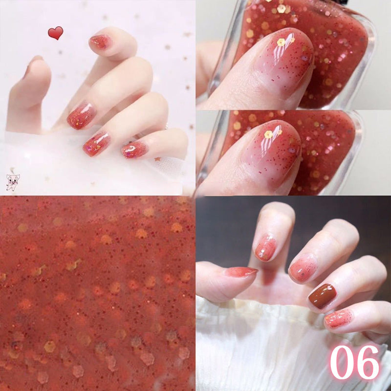 Abreißbarer Nagellack auf Wasserbasis ohne Backen