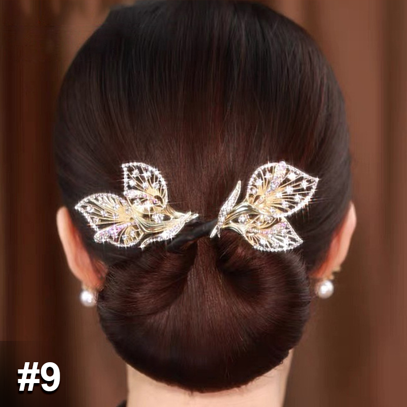 Leichte luxuriöse Duttfrisur Haarschmuck