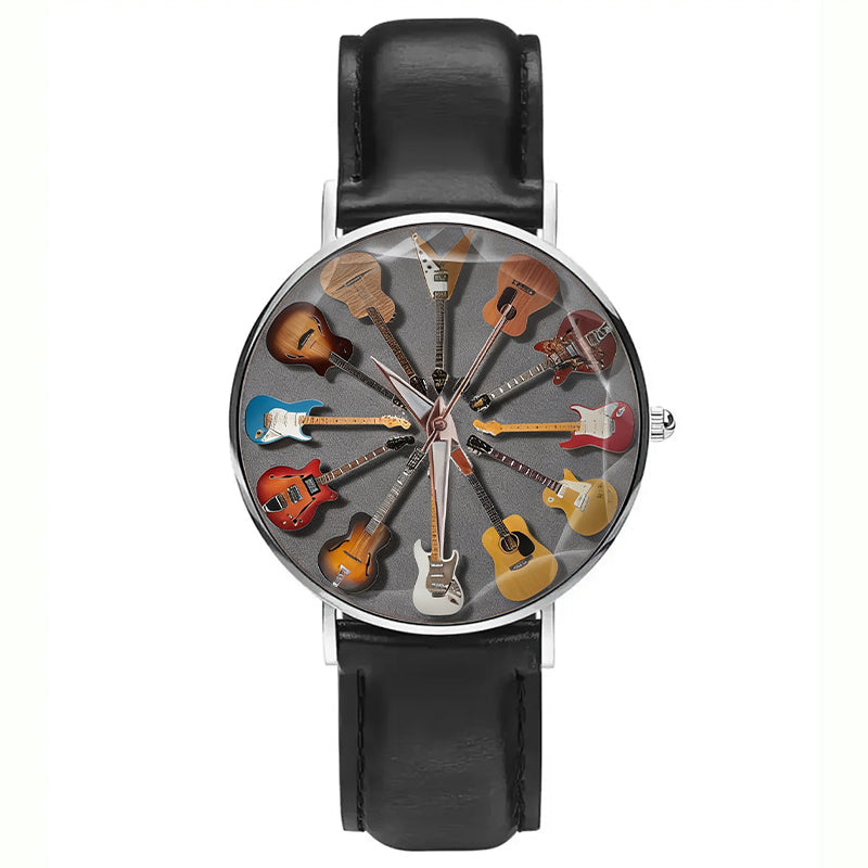 Rock Tag Und Nacht Gitarrenuhr