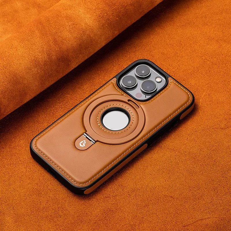 (🎁2024-Hot Sale🎁)Luxuriöse Leder-Telefonhülle mit unsichtbarem Ständer