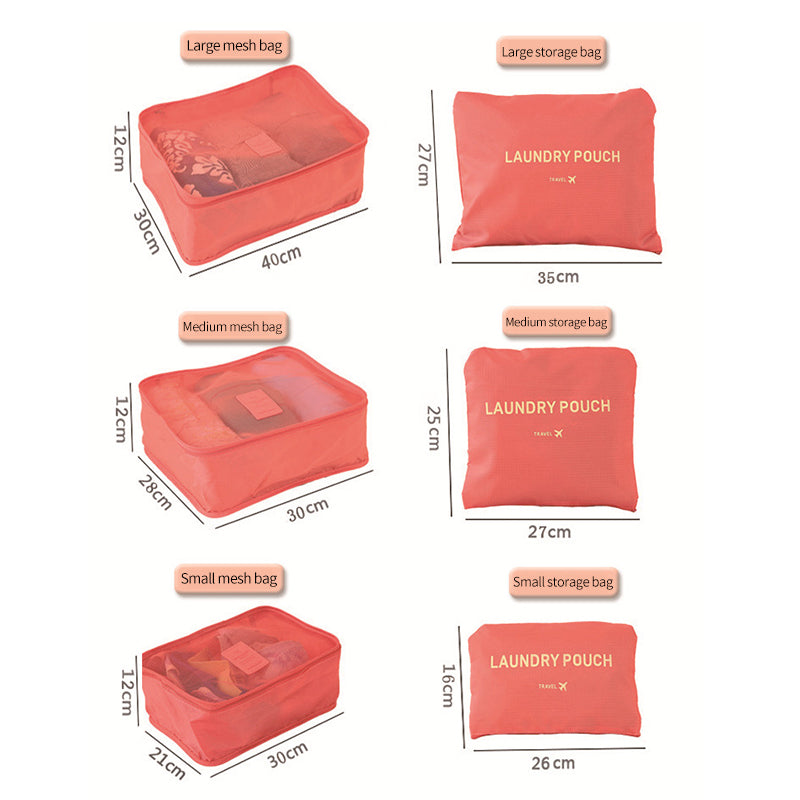 Tragbare Packwürfel für Gepäck - 6 Stück