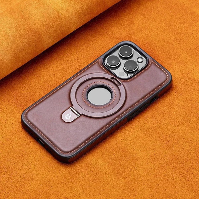 (🎁2024-Hot Sale🎁)Luxuriöse Leder-Telefonhülle mit unsichtbarem Ständer