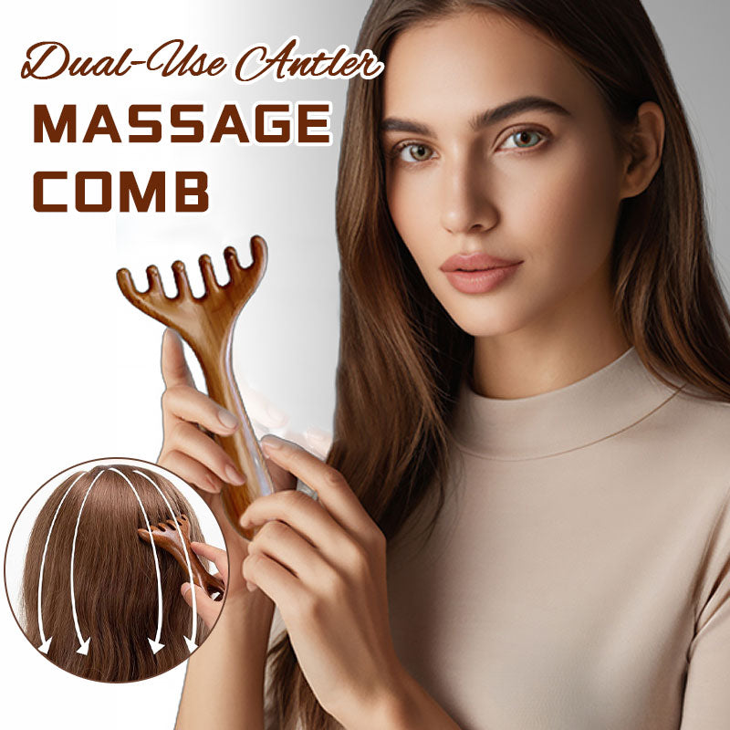 🎁Muttertagsangebot: Kaufen Sie 1 und erhalten Sie 1 gratis🦌 Nashorn-Massagekamm mit doppeltem Verwendungszweck 🛀✨