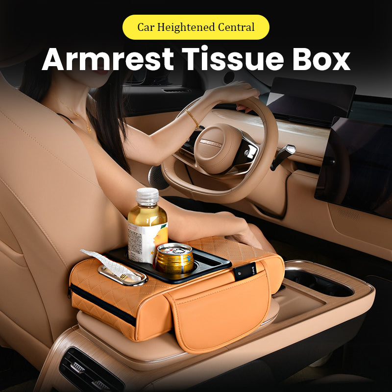 4-in-1-Taschentuchbox für die erhöhte Mittelarmlehne des Autos
