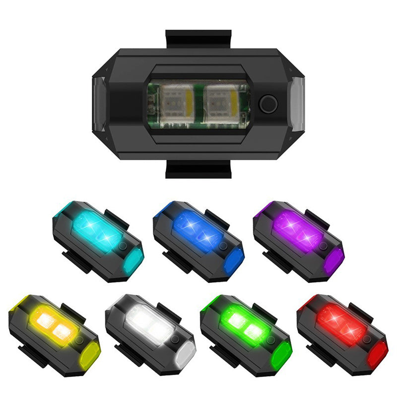 4-farbiges LED-Blitzlicht für Flugzeuge und USB-Aufladung