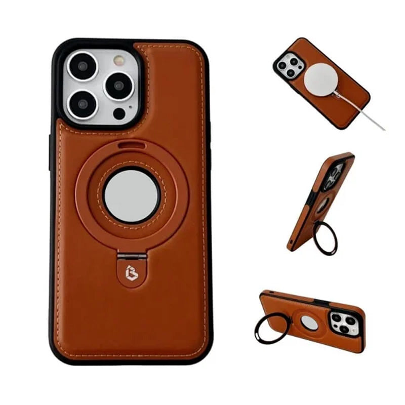 (🎁2024-Hot Sale🎁)Luxuriöse Leder-Telefonhülle mit unsichtbarem Ständer