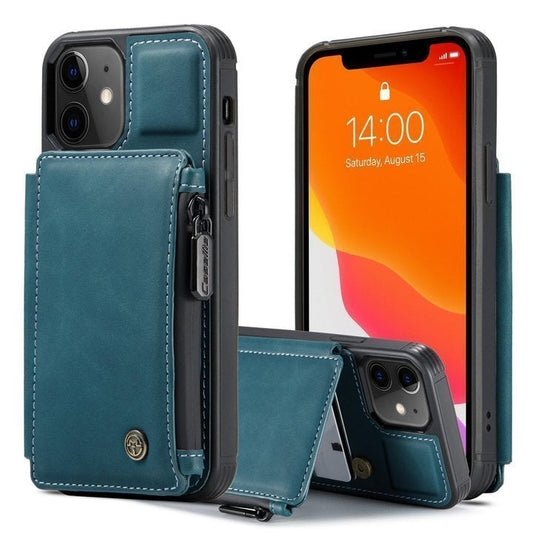 Leder-Telefon-Brieftaschenhülle