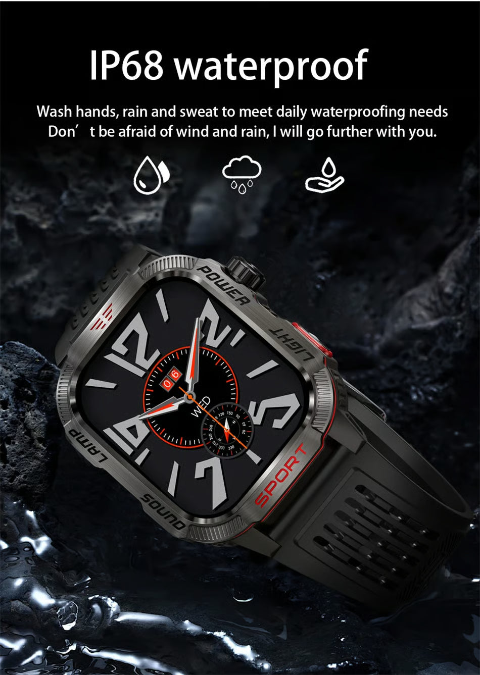 đ„ Letzter Tag 50 % RABATT âMilitĂ€rische Outdoor-Sport-Smartwatch fĂŒr Herren fĂŒr Android und iOS