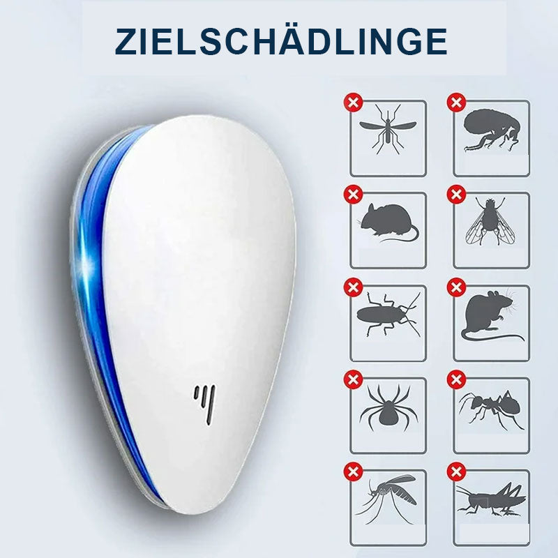 🌿 Leiser Ultraschall-Schädlingsbekämpfer mit Wassertropfen – Sicher · Leise · Intelligent · Niedlich, um Ihr Zuhause zu schützen 🐭🦟🦇