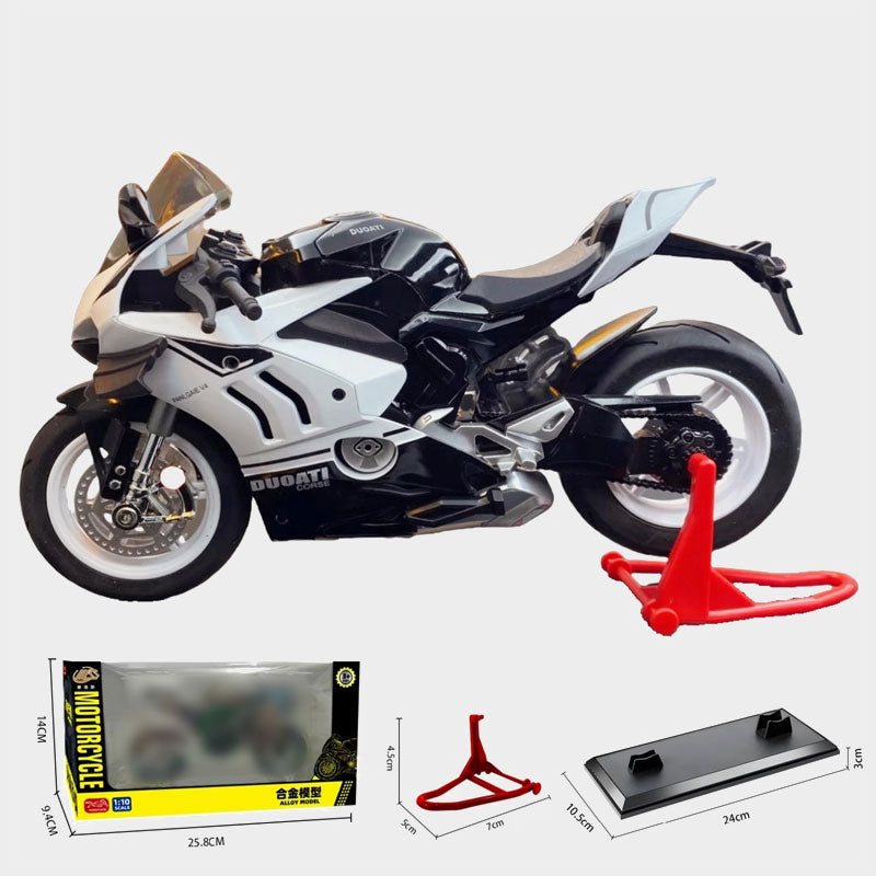 🏍️1:10 Legierungsmodell Kawasaki H2R, dynamische Details. Rennstrecken-inspirierter Stil.