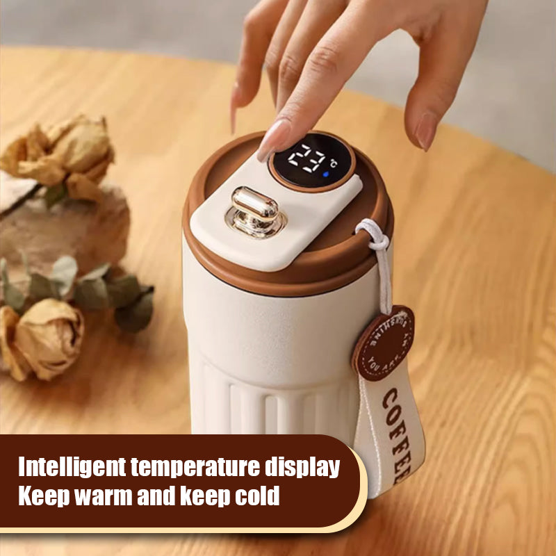 Kaffeethermoskanne mit Temperaturanzeige