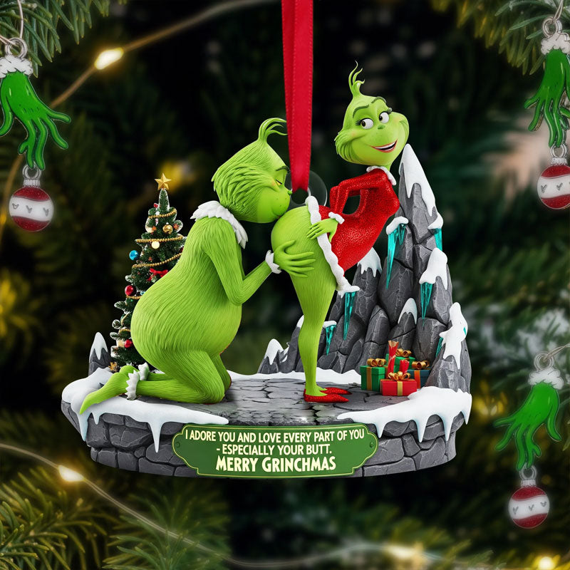 🎄 Unartiges grünes Paar-Ornament – Weihnachtsgeschenk 💚