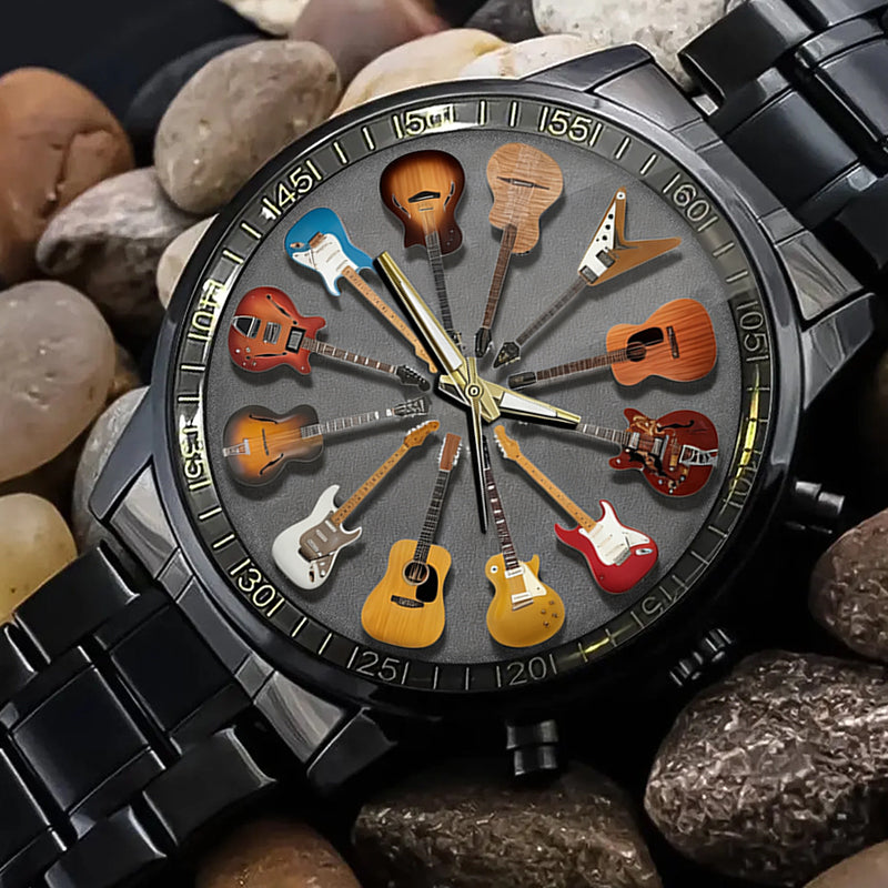 Rock Tag Und Nacht Gitarrenuhr