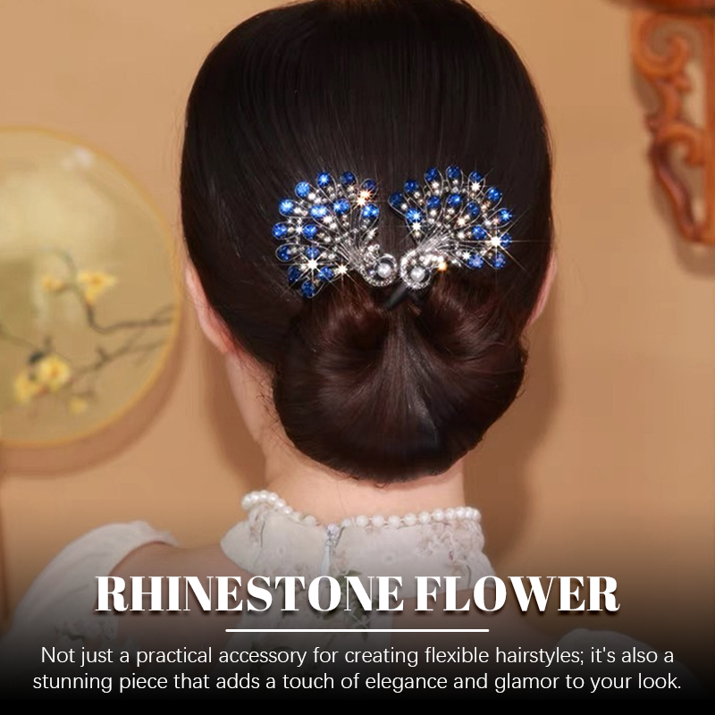 Leichte luxuriöse Duttfrisur Haarschmuck