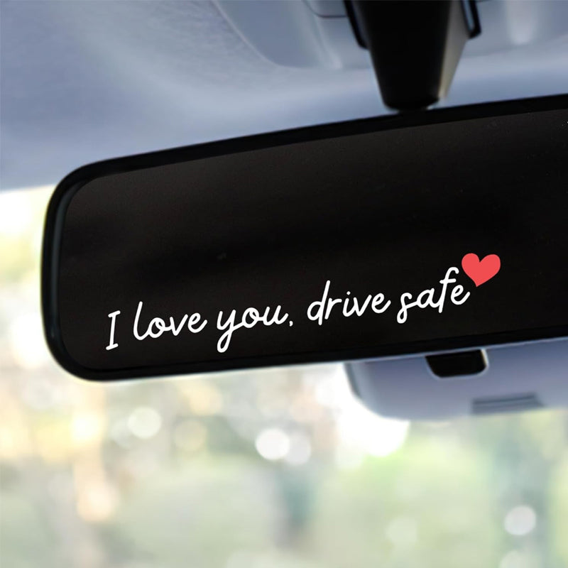 „Ich liebe dich, fahr vorsichtig“ Spiegelaufkleber