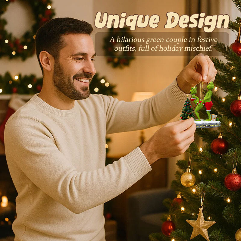 🎄 Unartiges grünes Paar-Ornament – Weihnachtsgeschenk 💚