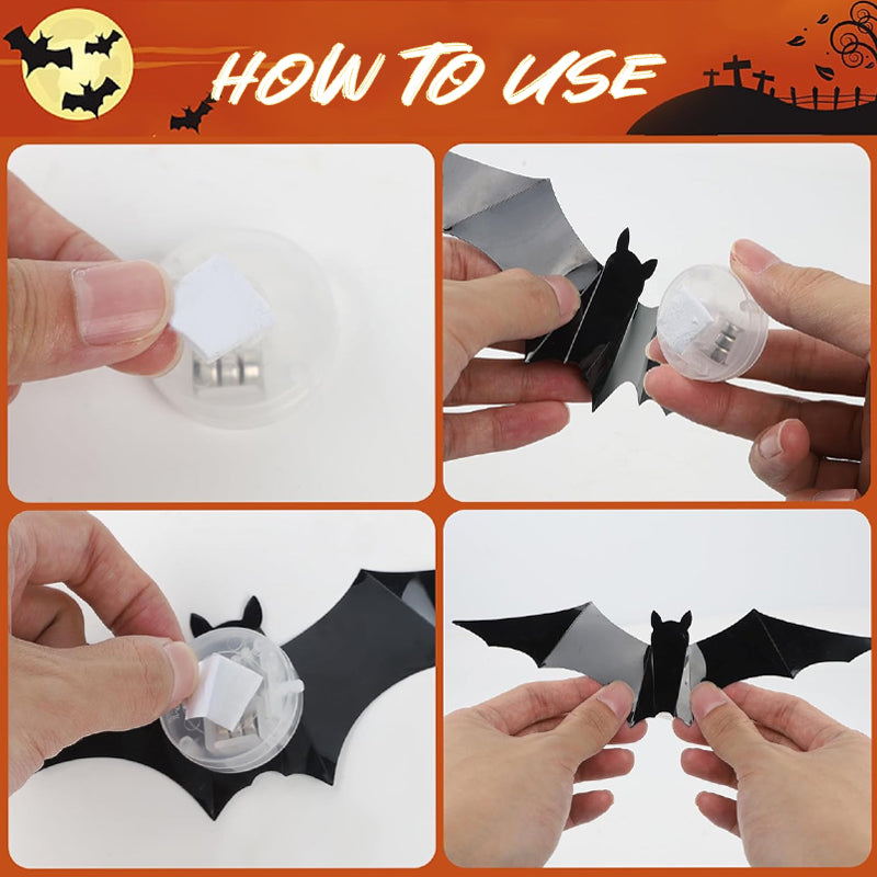 🦇LED-leuchtende Fledermausgruppe