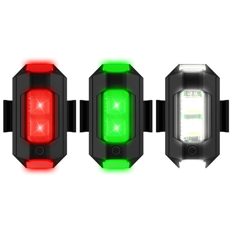 4-farbiges LED-Blitzlicht für Flugzeuge und USB-Aufladung