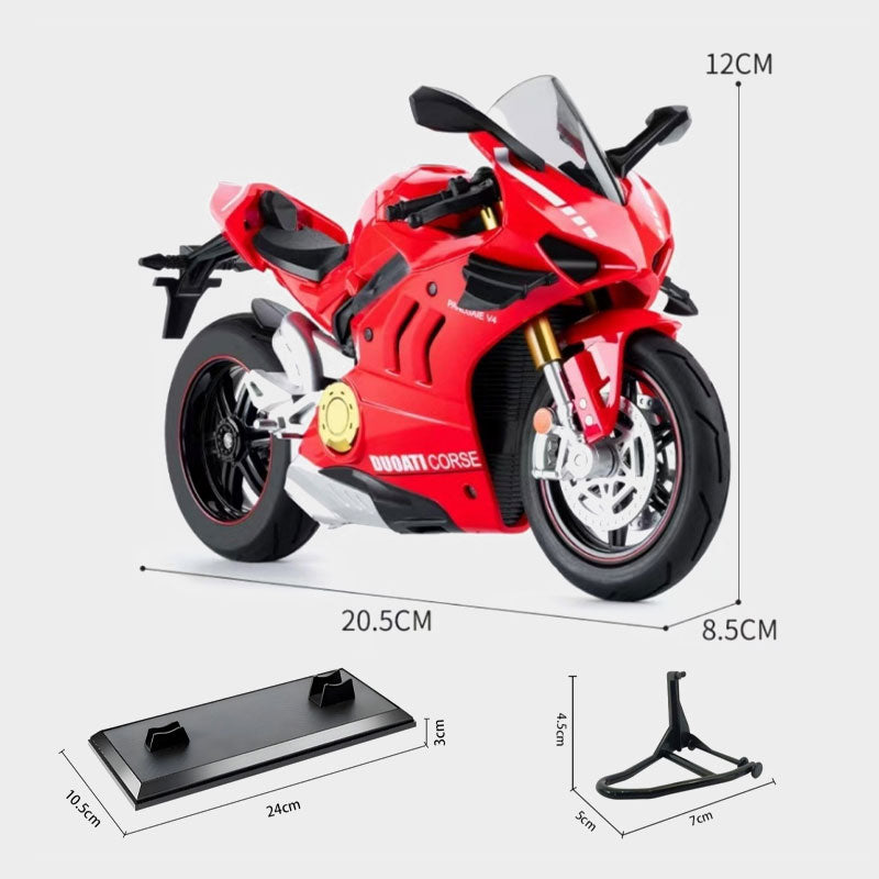 🏍️1:10 Legierungsmodell Kawasaki H2R, dynamische Details. Rennstrecken-inspirierter Stil.