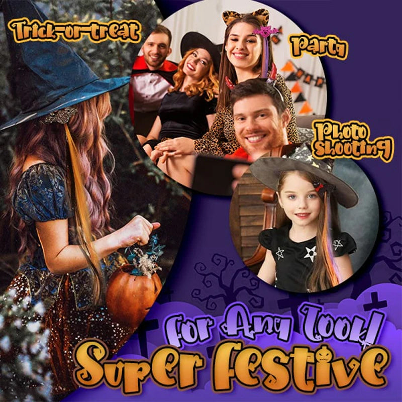 👻Lustige Halloween-Haarverlängerungsspange