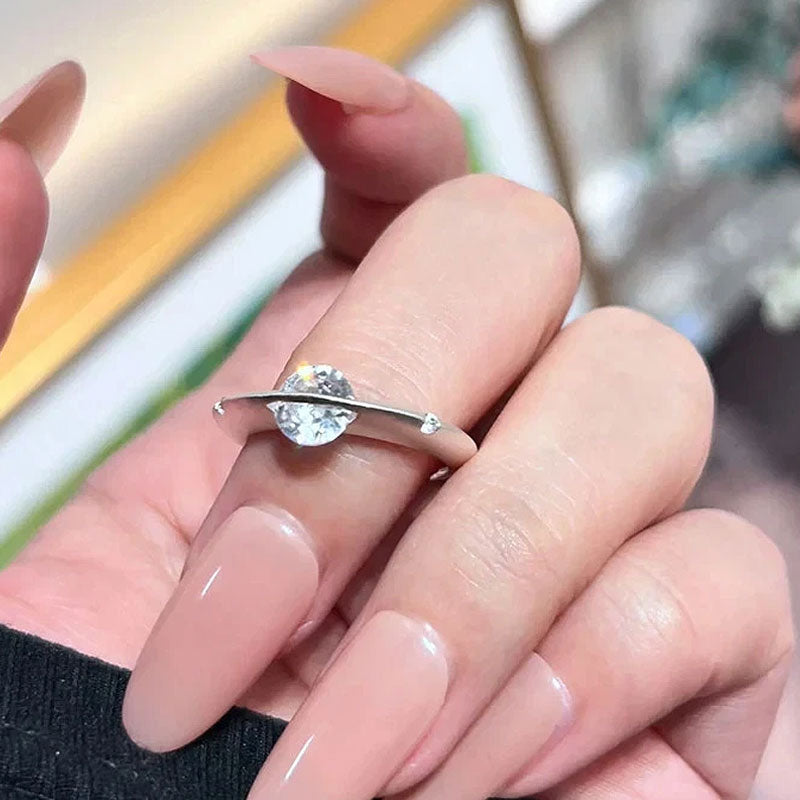 S925 Sterling Silber Planeten Drehring