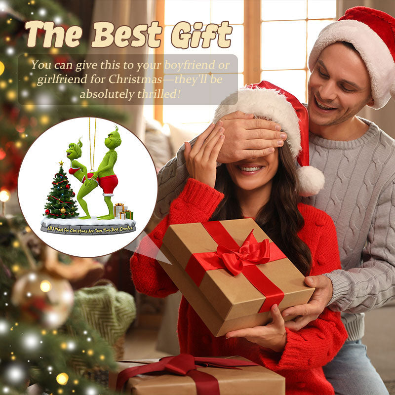 🎄 Unartiges grünes Paar-Ornament – Weihnachtsgeschenk 💚