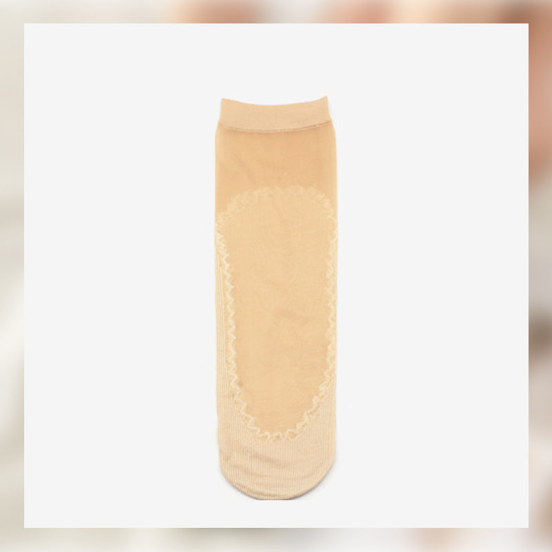 Unsichtbare Rutschfeste Kristallseidensocken