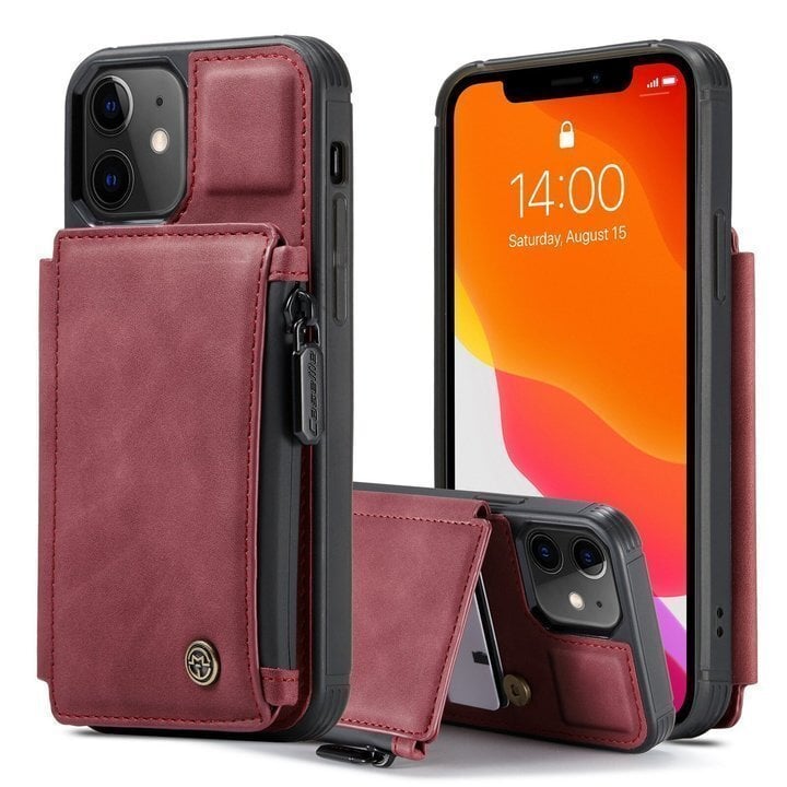 Leder-Telefon-Brieftaschenhülle