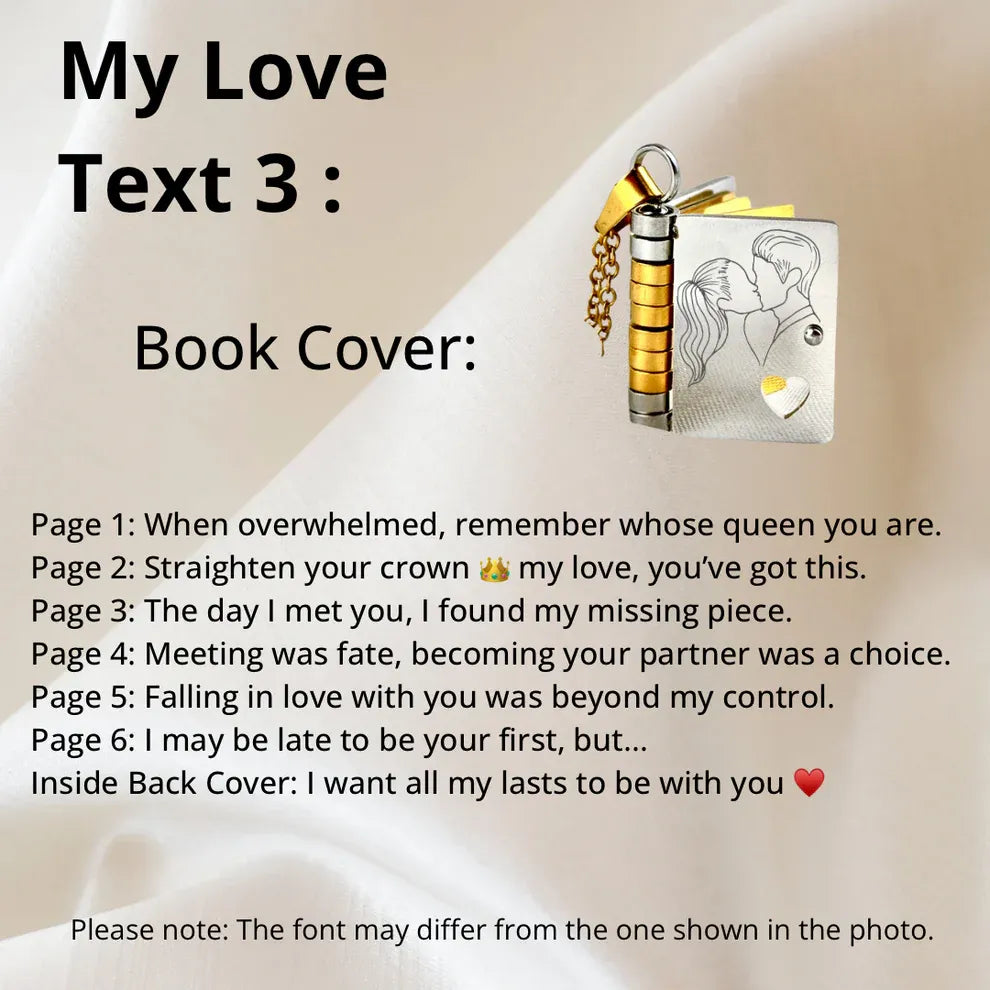 Aus Liebe – Ich liebe dich Buch Halskette
