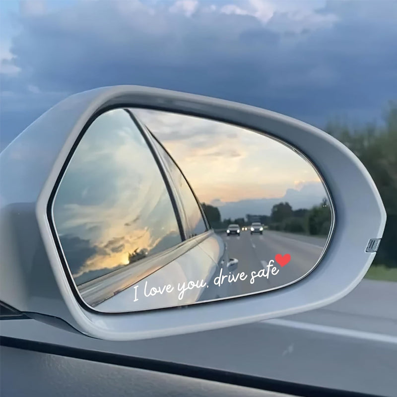 „Ich liebe dich, fahr vorsichtig“ Spiegelaufkleber