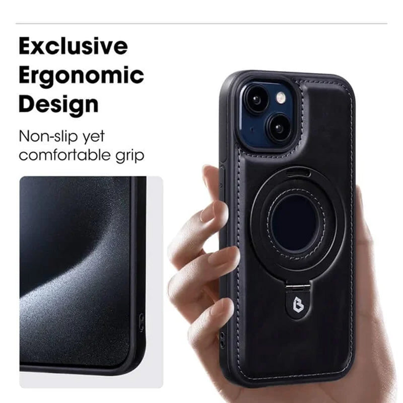 (🎁2024-Hot Sale🎁)Luxuriöse Leder-Telefonhülle mit unsichtbarem Ständer