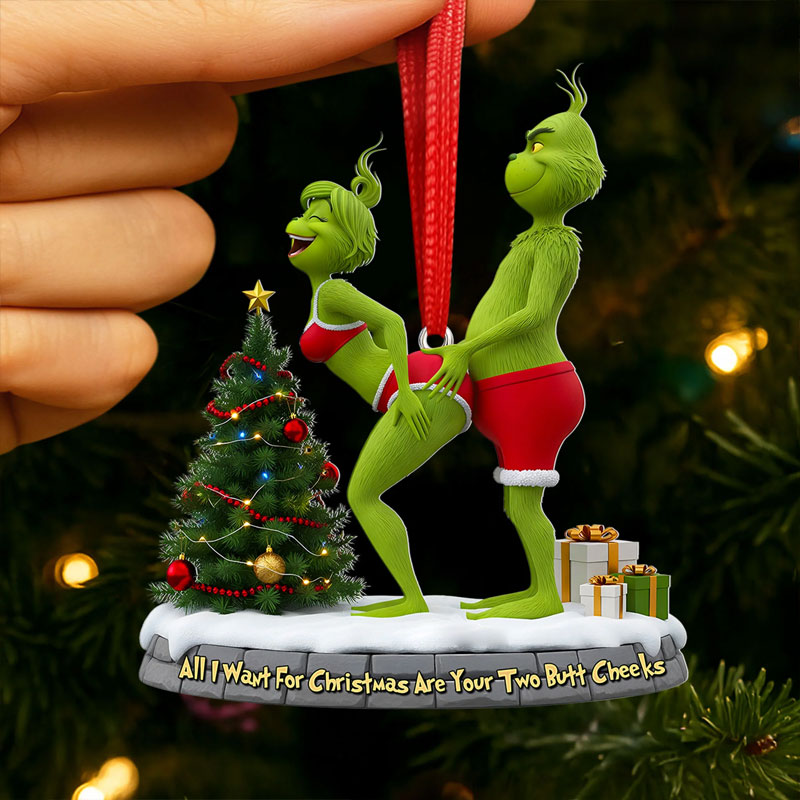 🎄 Unartiges grünes Paar-Ornament – Weihnachtsgeschenk 💚