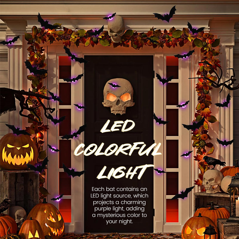 🦇LED-leuchtende Fledermausgruppe