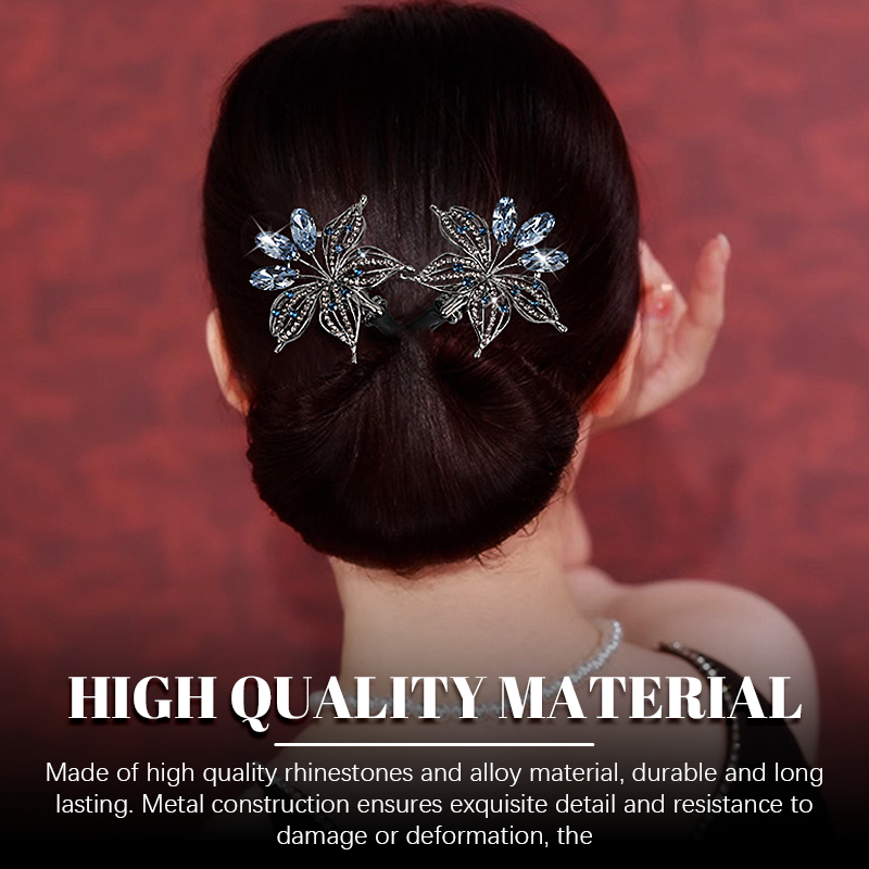 Leichte luxuriöse Duttfrisur Haarschmuck