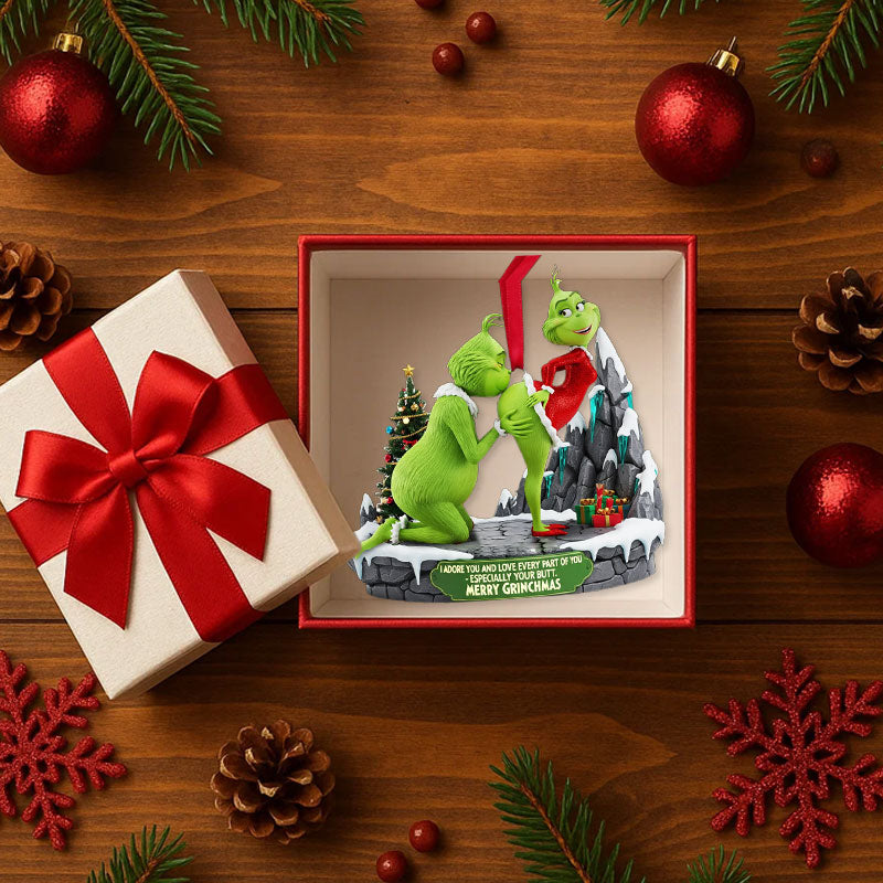 🎄 Unartiges grünes Paar-Ornament – Weihnachtsgeschenk 💚