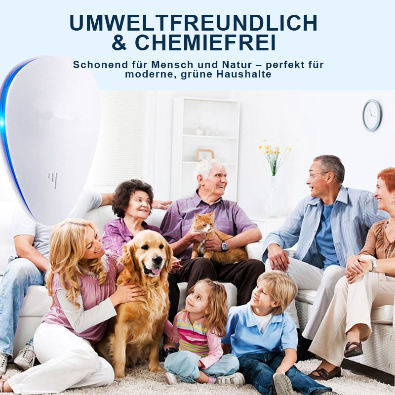 🌿 Leiser Ultraschall-Schädlingsbekämpfer mit Wassertropfen – Sicher · Leise · Intelligent · Niedlich, um Ihr Zuhause zu schützen 🐭🦟🦇
