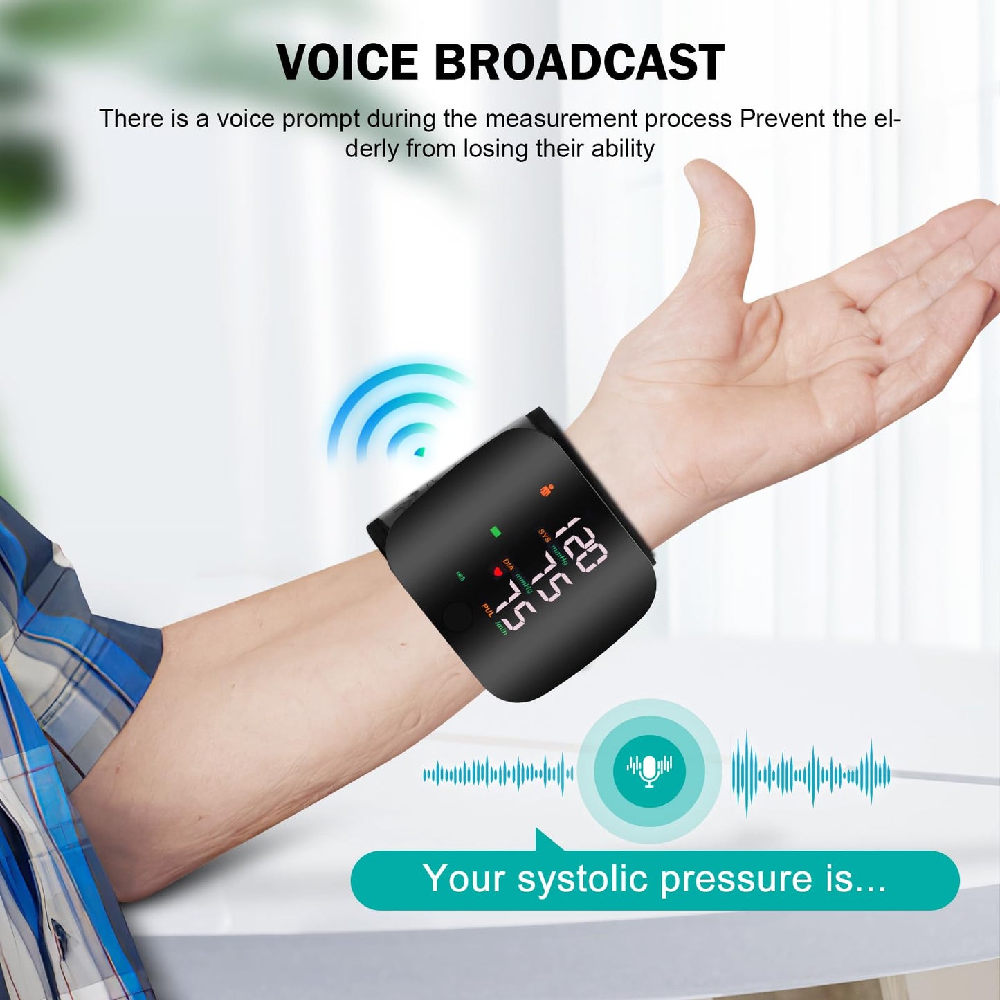 Wrist Blood Pressure Monitor with Digital LCD Screen