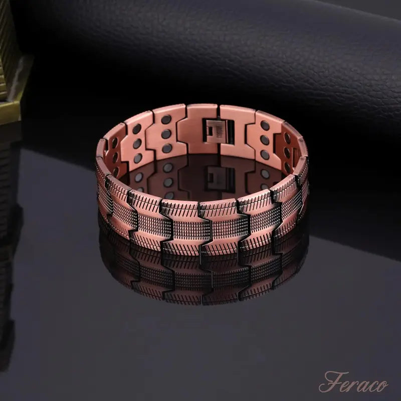 Vintage Rotes Kupfer Magnet Armband