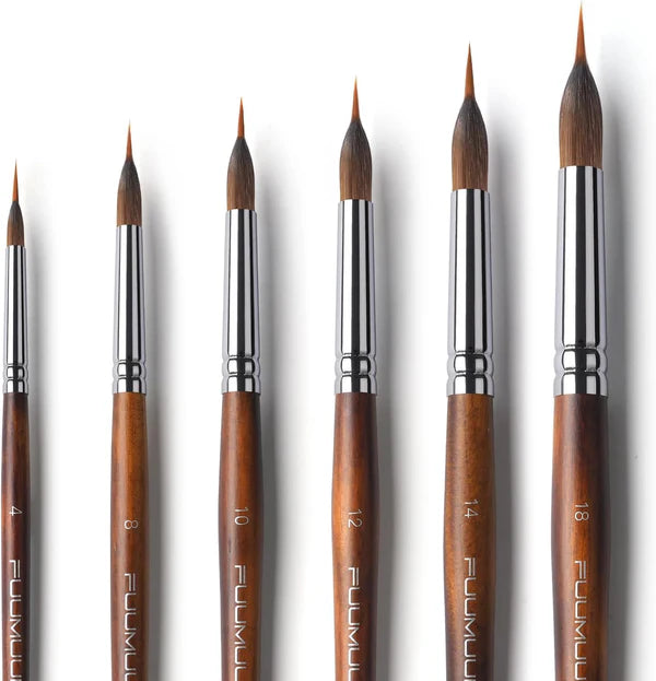 Fuumuui Professional Sable Pinsel mit verlängerten Spitzen