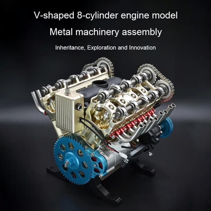 🎁Letzter Tag der Aktion – 49 % Rabatt 🎉 8-Zylinder Vollmetall-Automotor-Modell (3 Jahre Garantie)